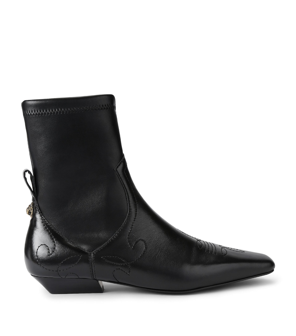 Kurt Geiger London Leather Arizona Ankle Boots Black