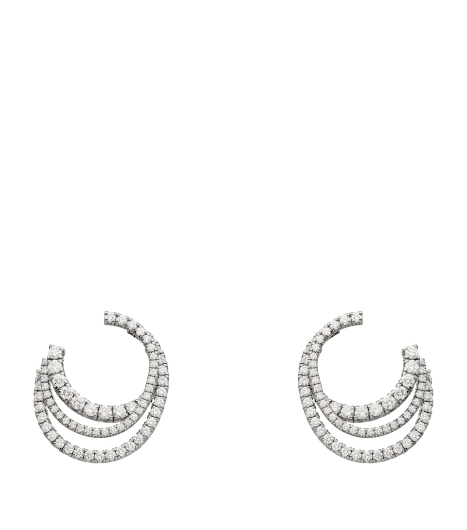Cartier White Gold Diamond Etincelle de Cartier Hoop Earrings White Gold