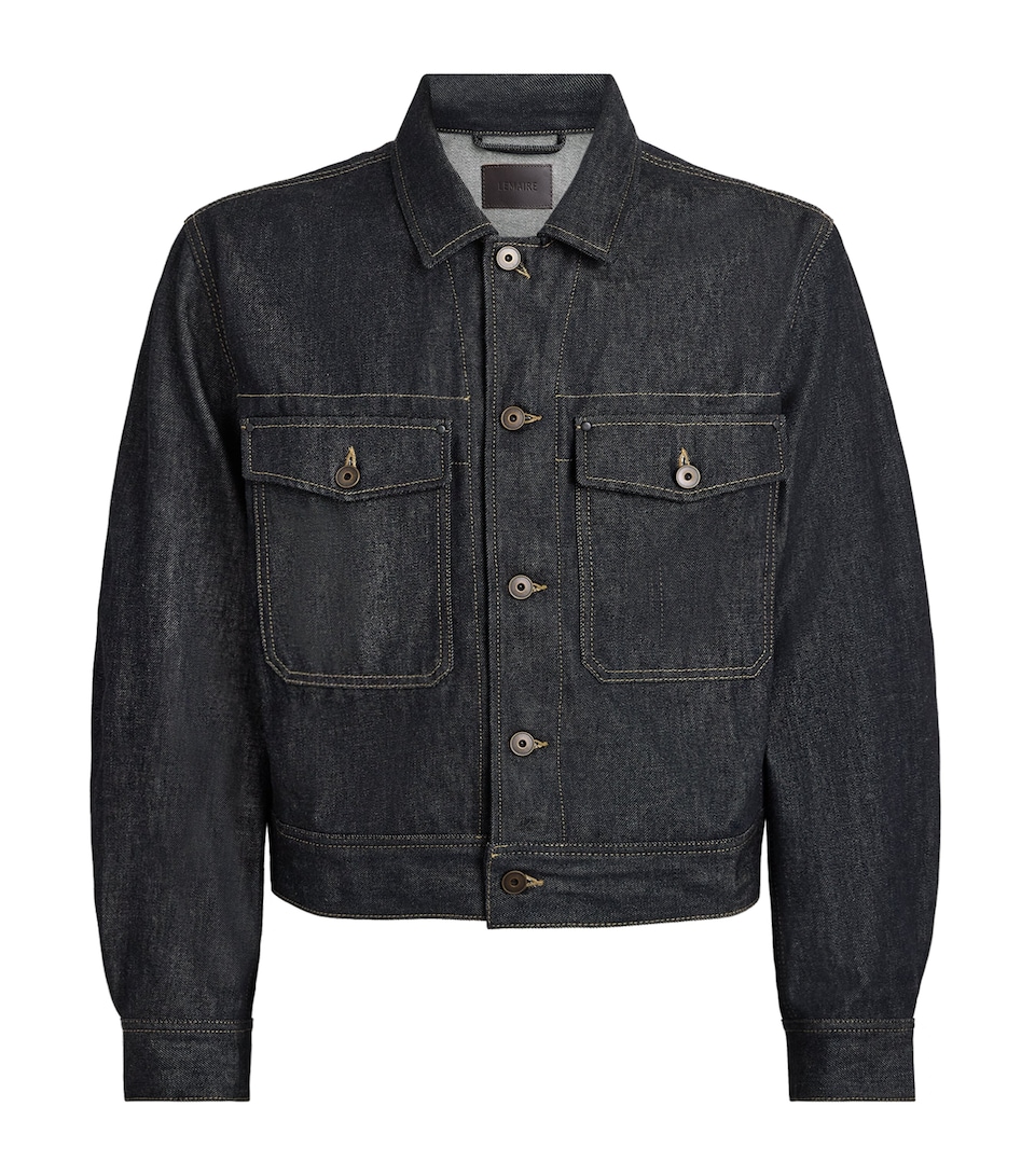 Lemaire Mens Trucker Denim Jacket Slate