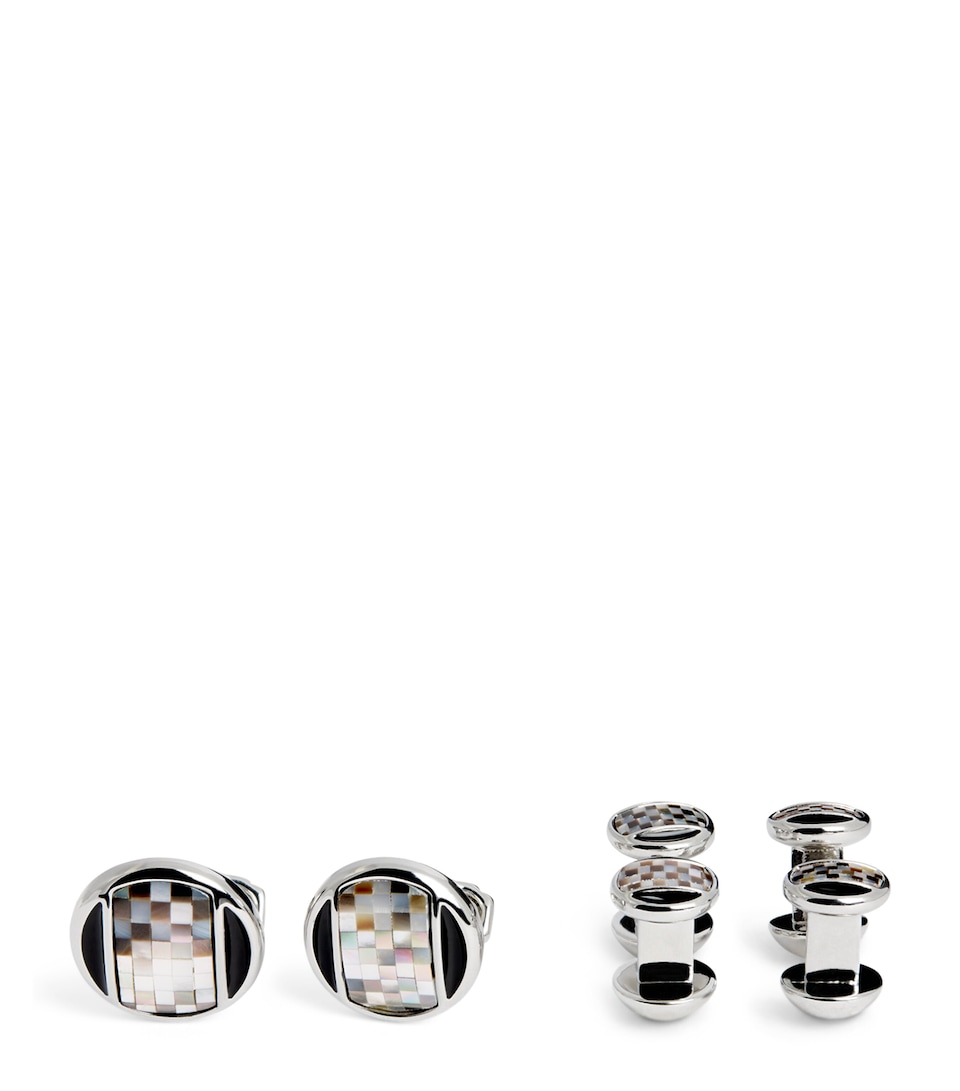 Thompson Mother-Of-Pearl Cufflinks And Studs Set
