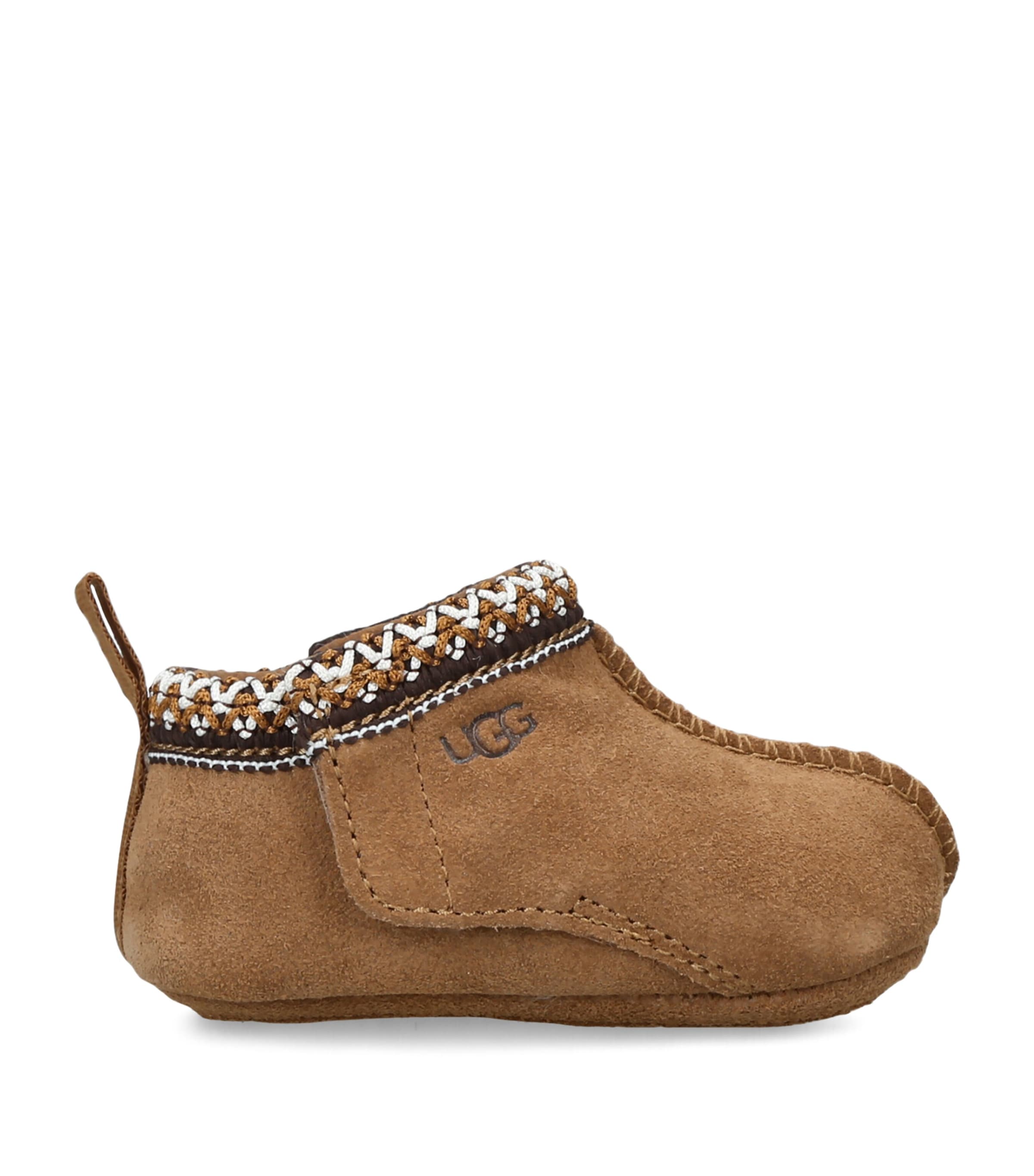 UGG Kids Suede Baby Tasman Slipper Shoes Brown