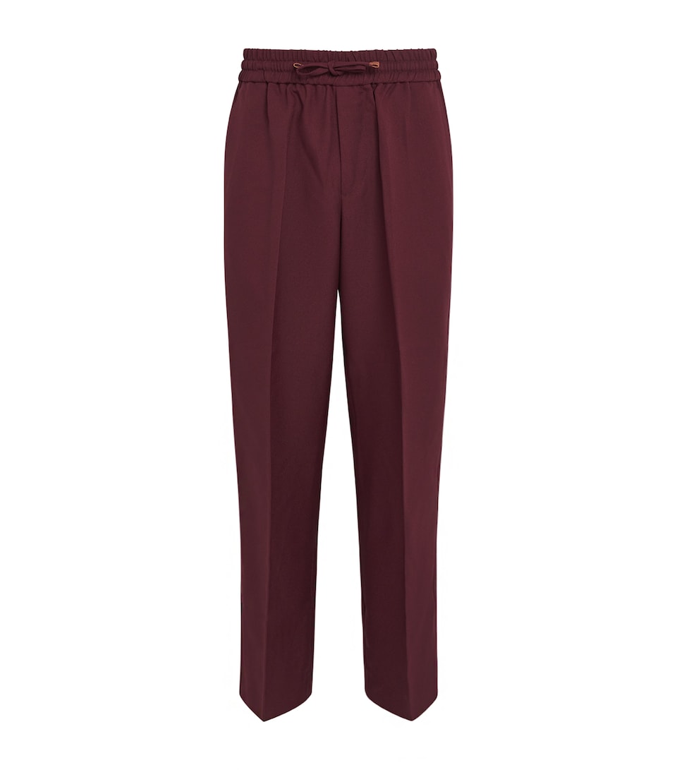 Drôle de Monsieur Mens Knitted Sweatpants Burgundy