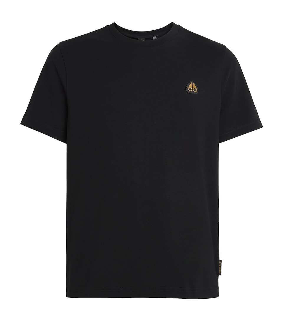 Moose Knuckles Mens Cotton Logo T-Shirt Black