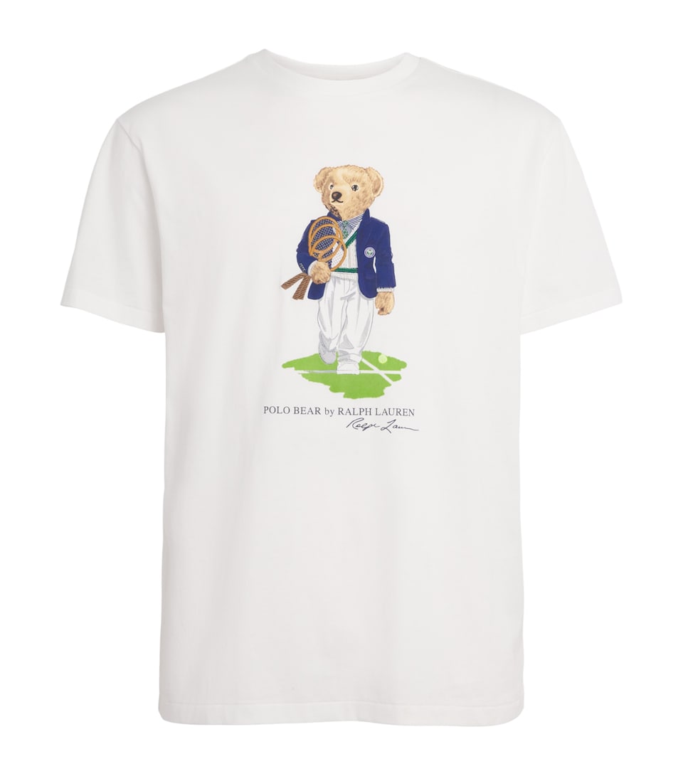 RLX Ralph Lauren Mens x Wimbledon Bear T-Shirt White