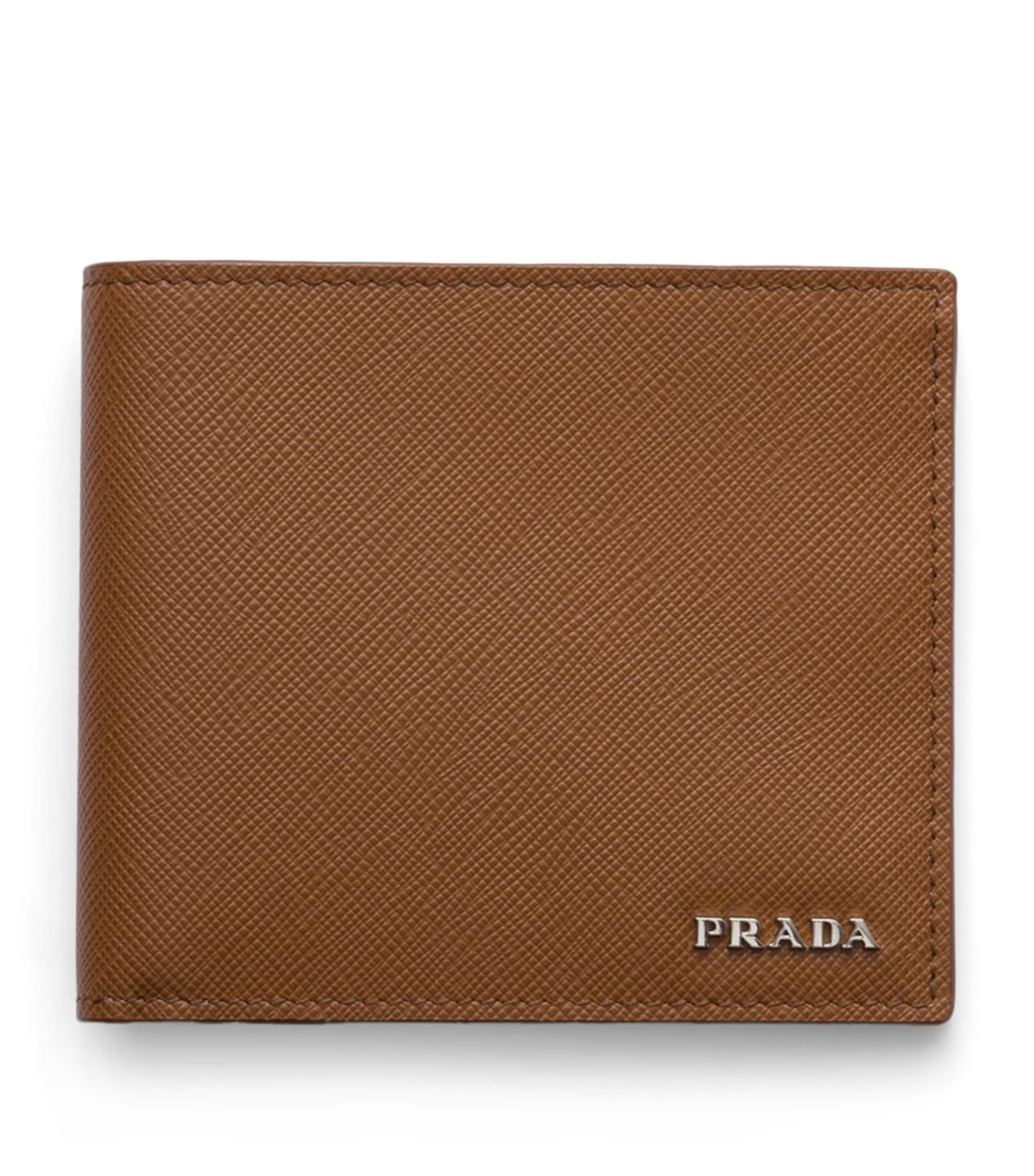Prada Saffiano Leather Wallet Brown