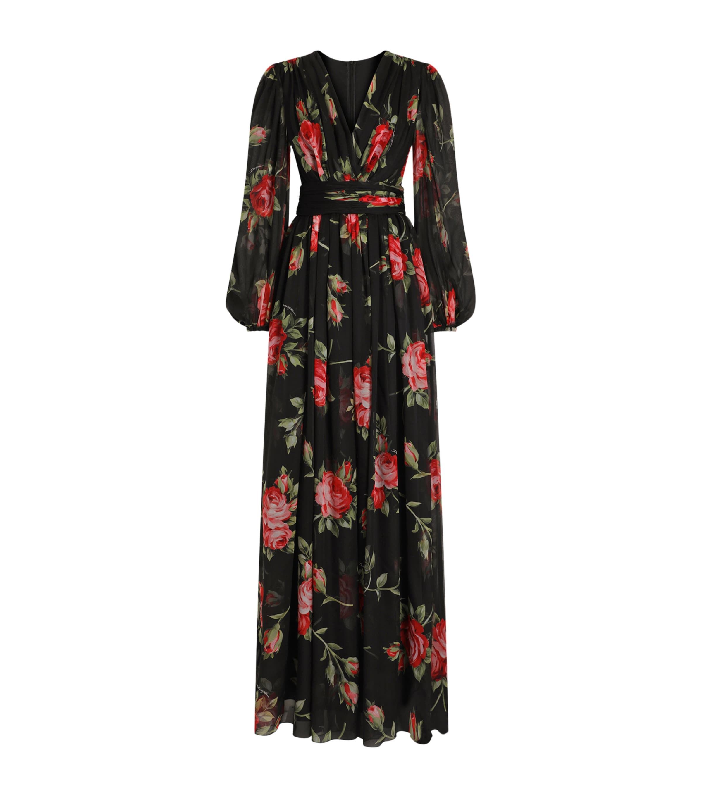 Dolce&Gabbana Womens Silk Floral Maxi Dress Bouq