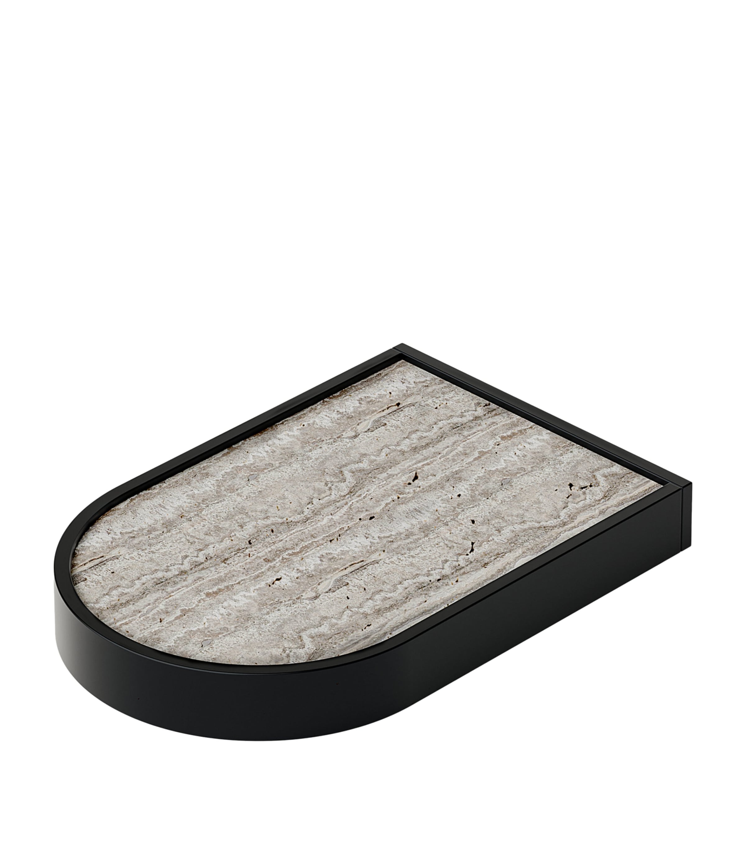 Giobagnara Small Marble-Effect Nobble Valet Tray Travotino Titanium