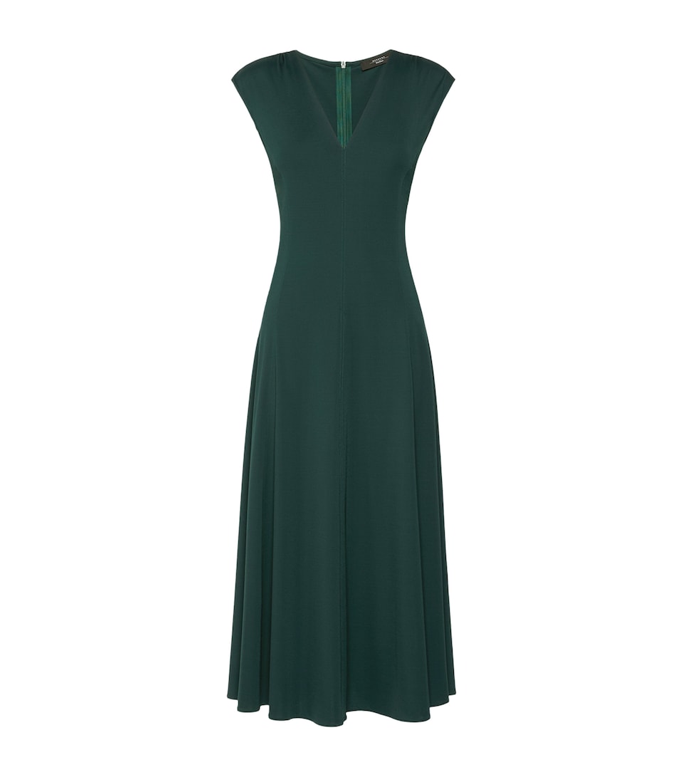 Weekend Max Mara Womens Jersey Midi Dress Green