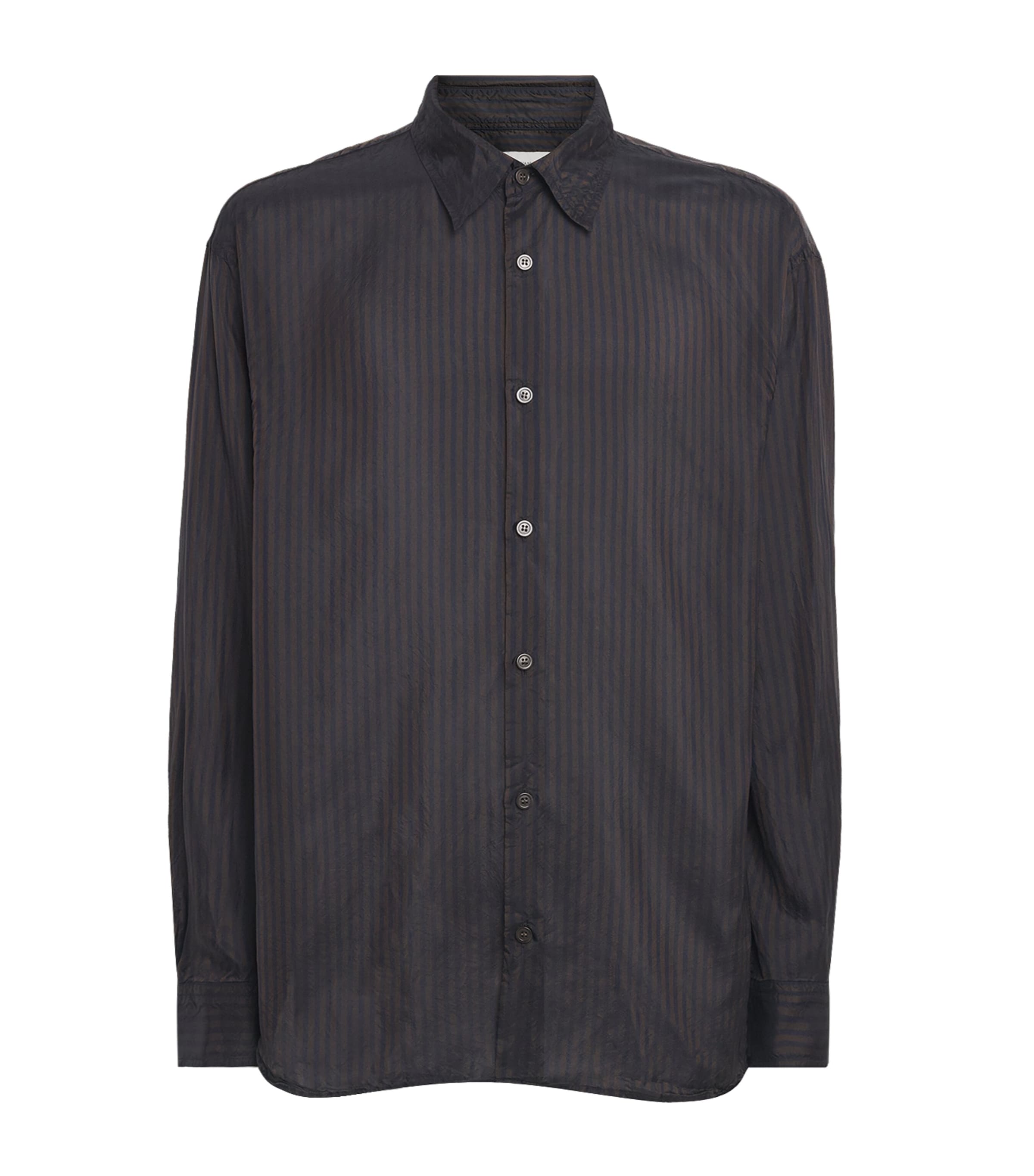 DRIES VAN NOTEN Mens Cotton Stripe Croom Shirt Dark