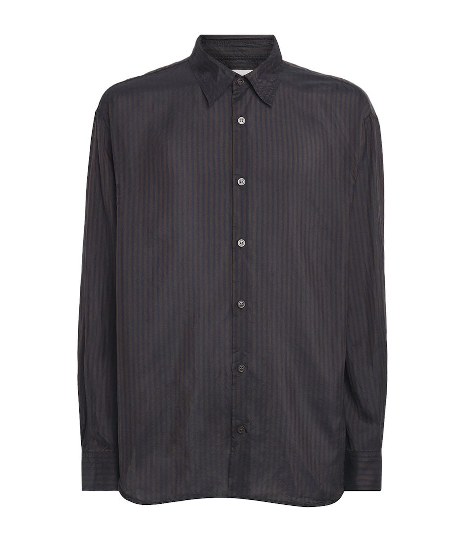DRIES VAN NOTEN Mens Cotton Stripe Croom Shirt Dark