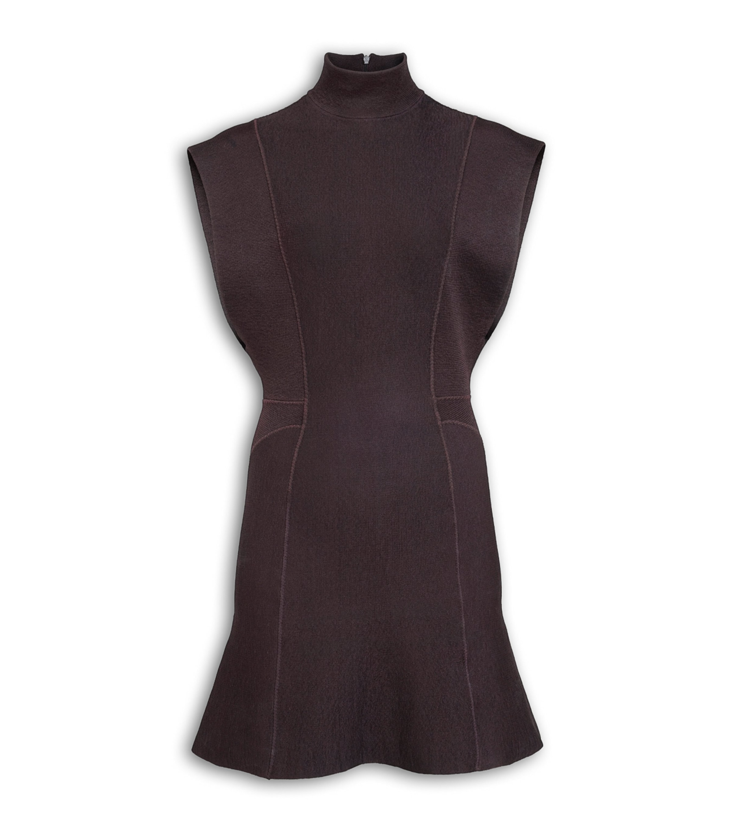 Alaïa Womens Structured Mini Dress Aubergine