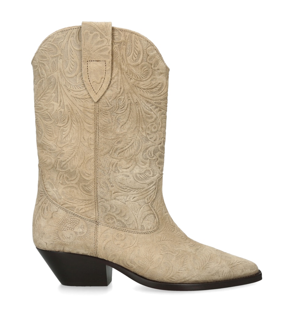 Isabel Marant Suede Duerto Cowboy Boots 40 Taupe
