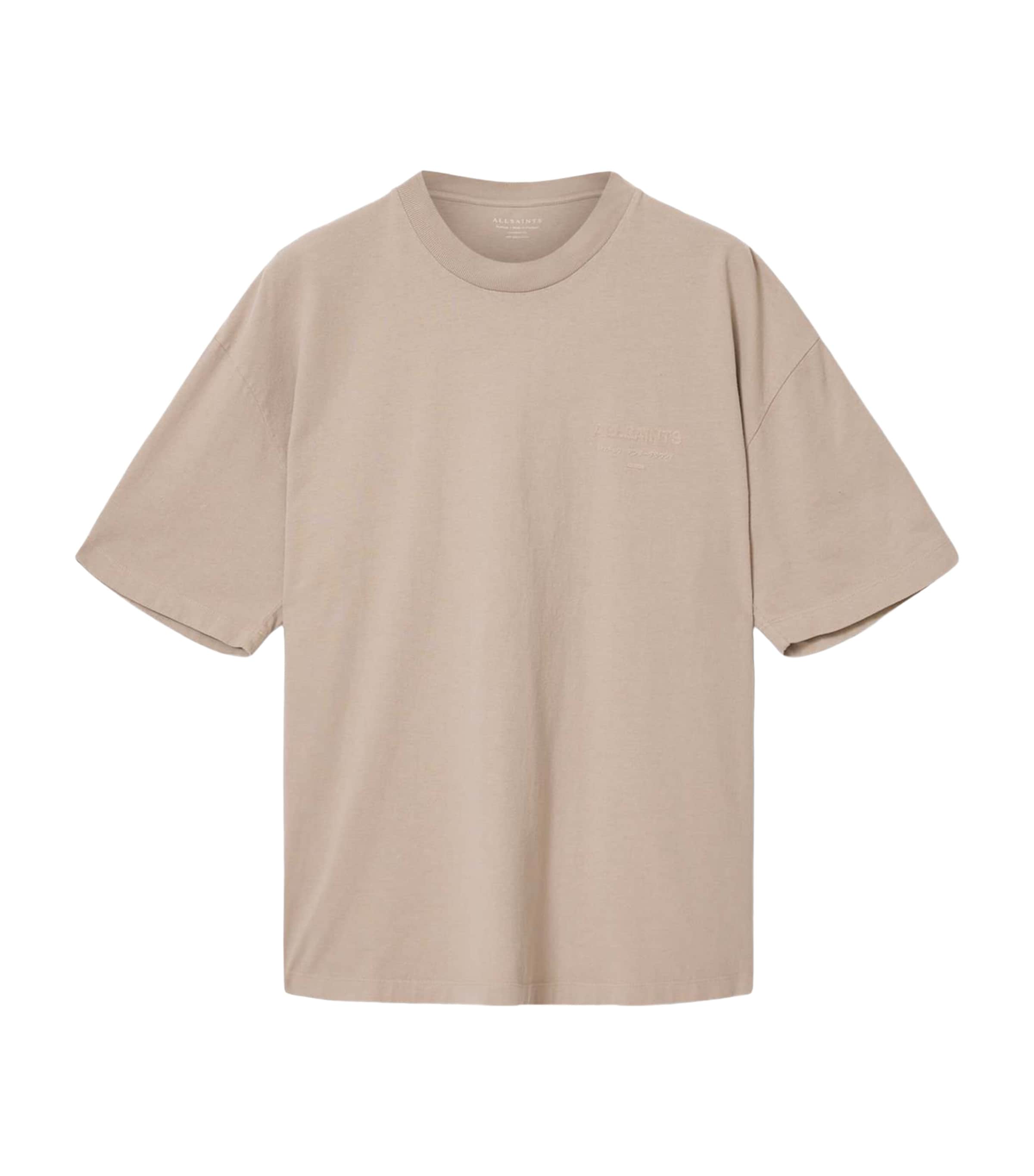 AllSaints Mens Organic Cotton Xander T-Shirt Dusk White