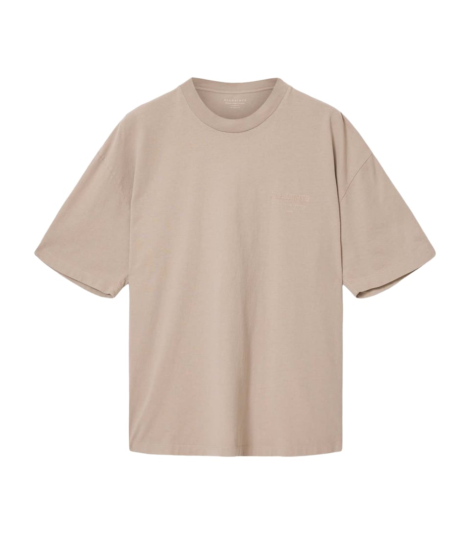 AllSaints Mens Organic Cotton Xander T-Shirt Dusk White