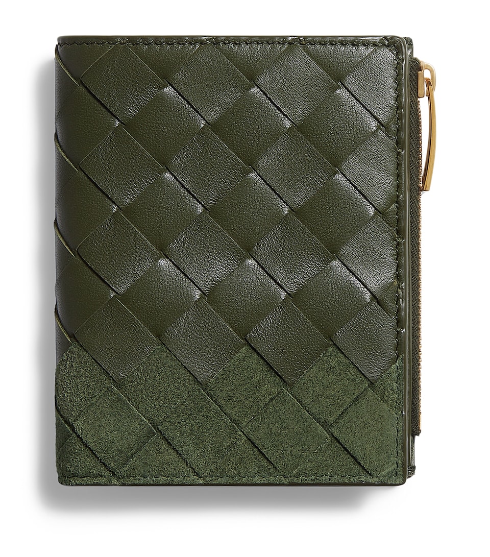 Bottega Veneta Small Leather-Suede Bifold Wallet