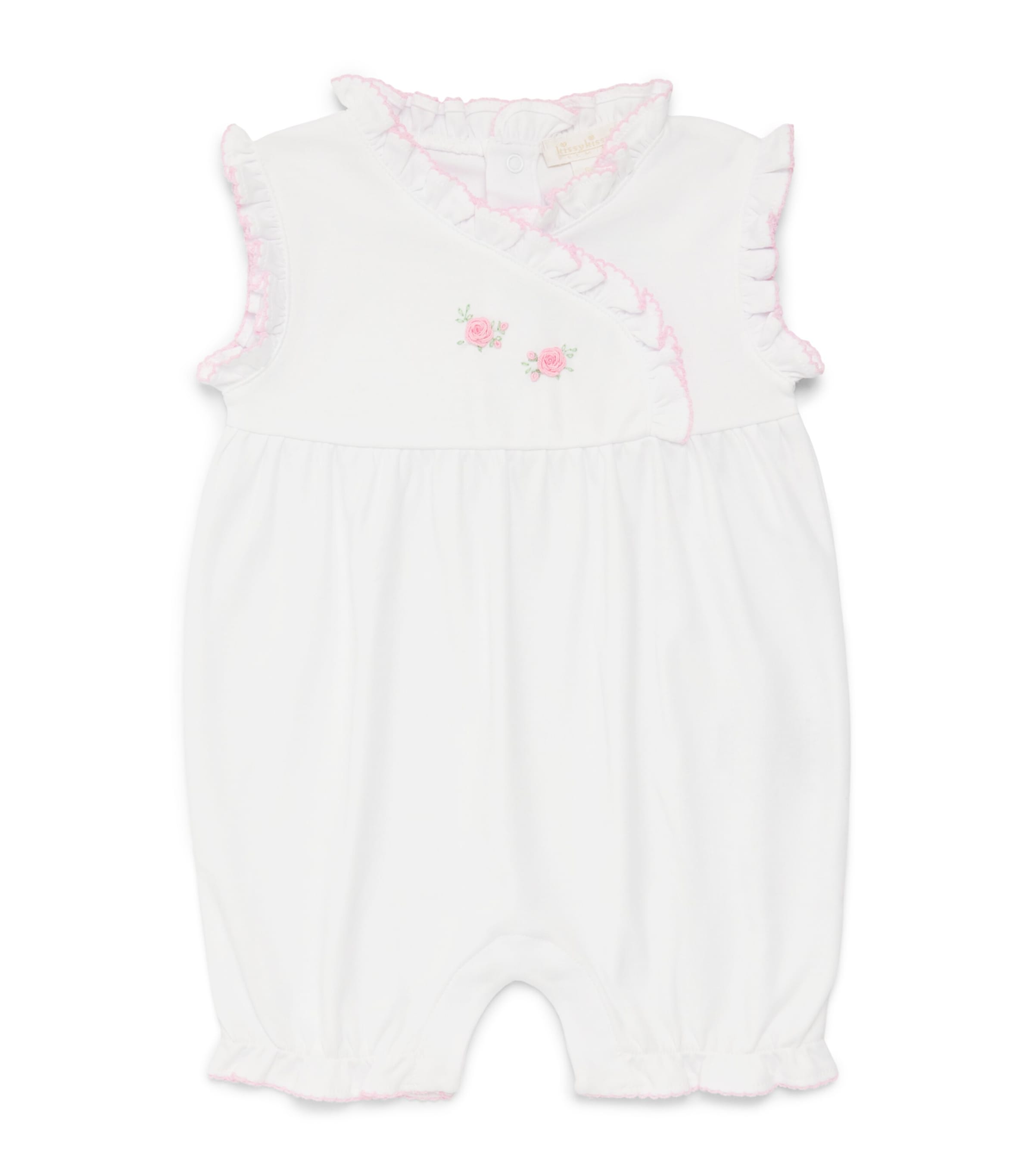 Kissy Kissy Pima Cotton Cottage Roses All-In-One (0-18 Months) White/pink
