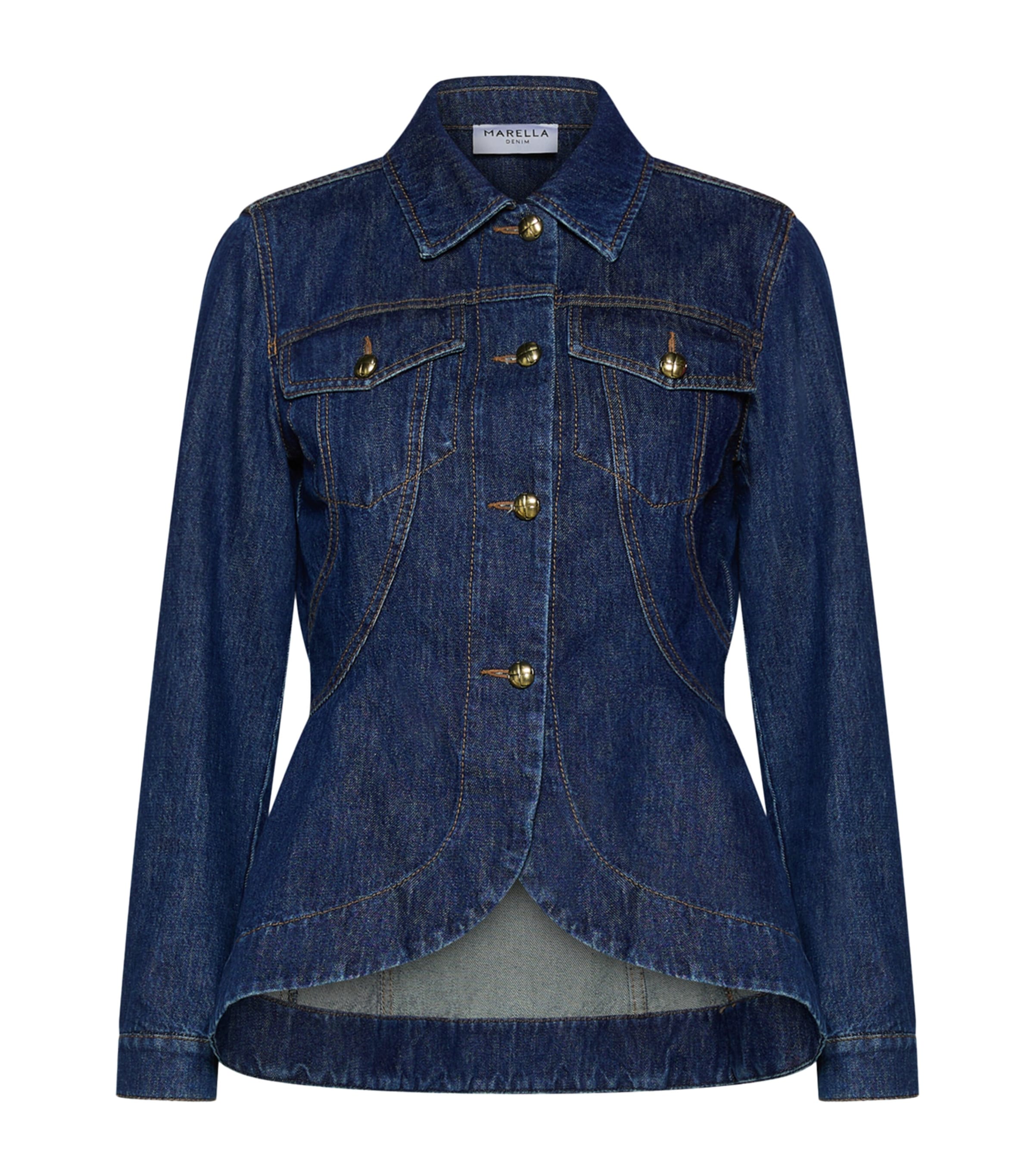 Marella Womens Hourglass Denim Jacket Blue Jeans