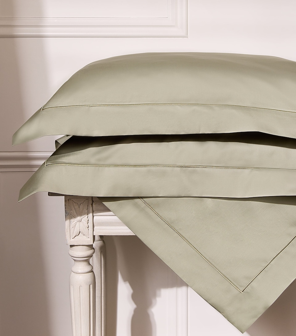 Celso De Lemos Bourdon Super King Flat Sheet (270cm x 300cm) Laurel