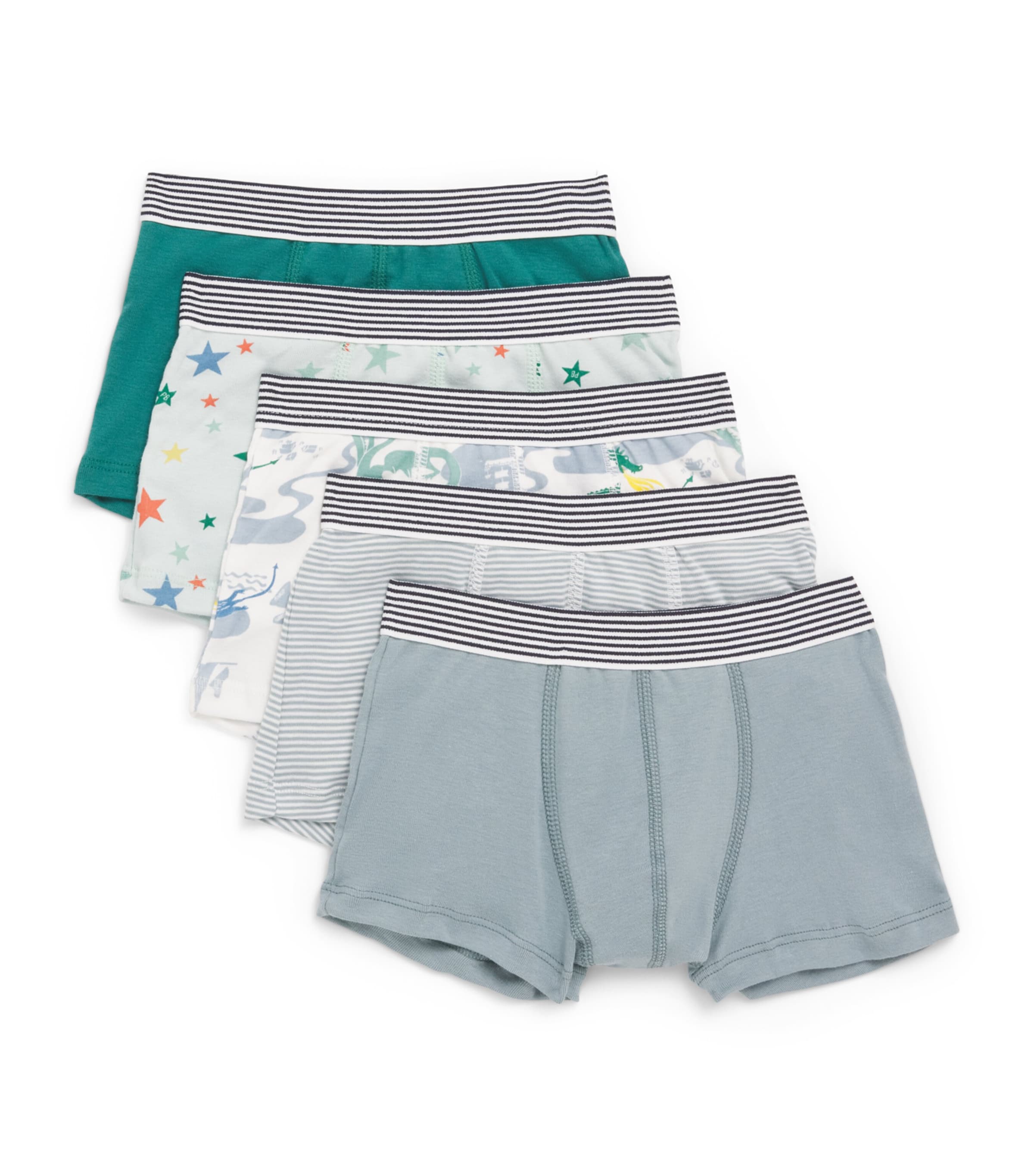 Petit Bateau Pack of 5 Cotton Boxer Briefs (2-12 Years)