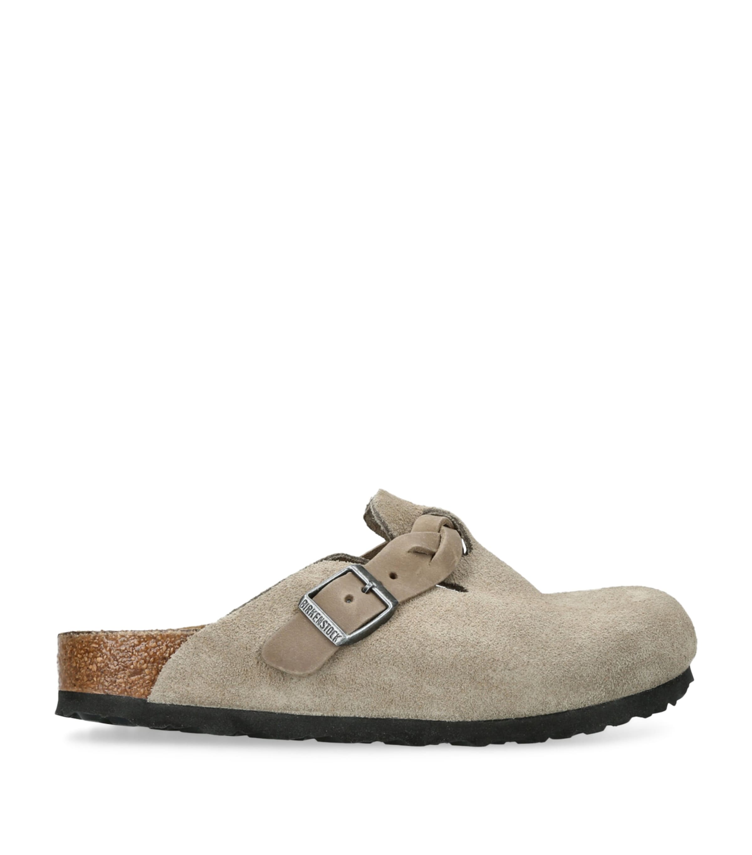 Birkenstock Leather Boston Clogs Taupe