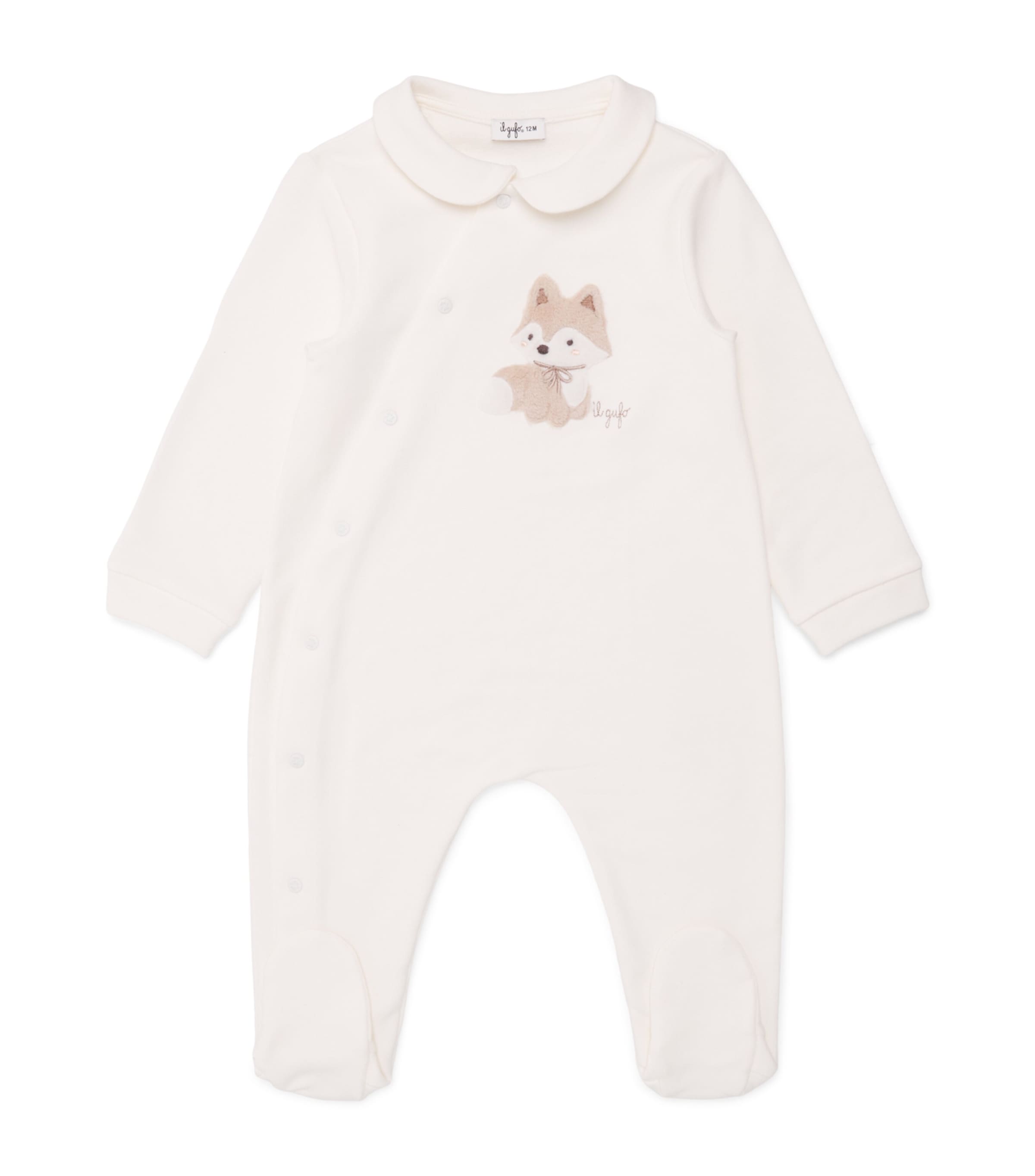Il Gufo Fox Appliqué All-In-One (1-12 Months) Milk