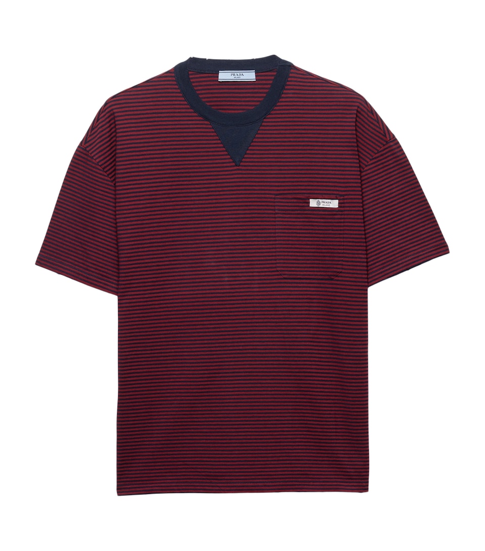 Cotton Stripe Oversized T-Shirt