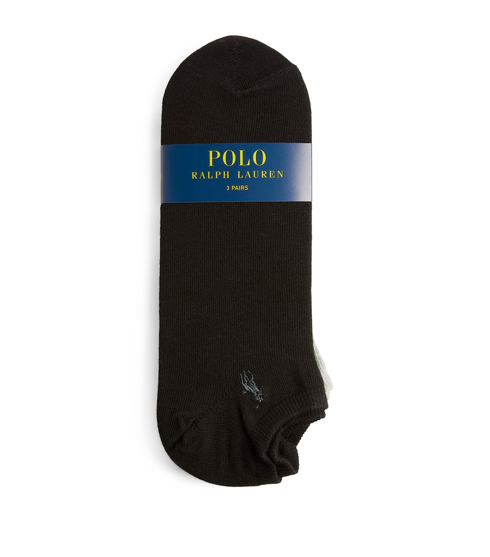 Polo Ralph Lauren Mens Trainer Socks (Pack of 3) Black/grey/white