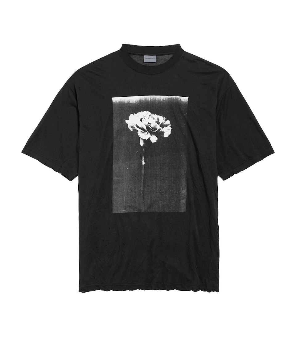 Balenciaga Mens Graphic Print T-Shirt