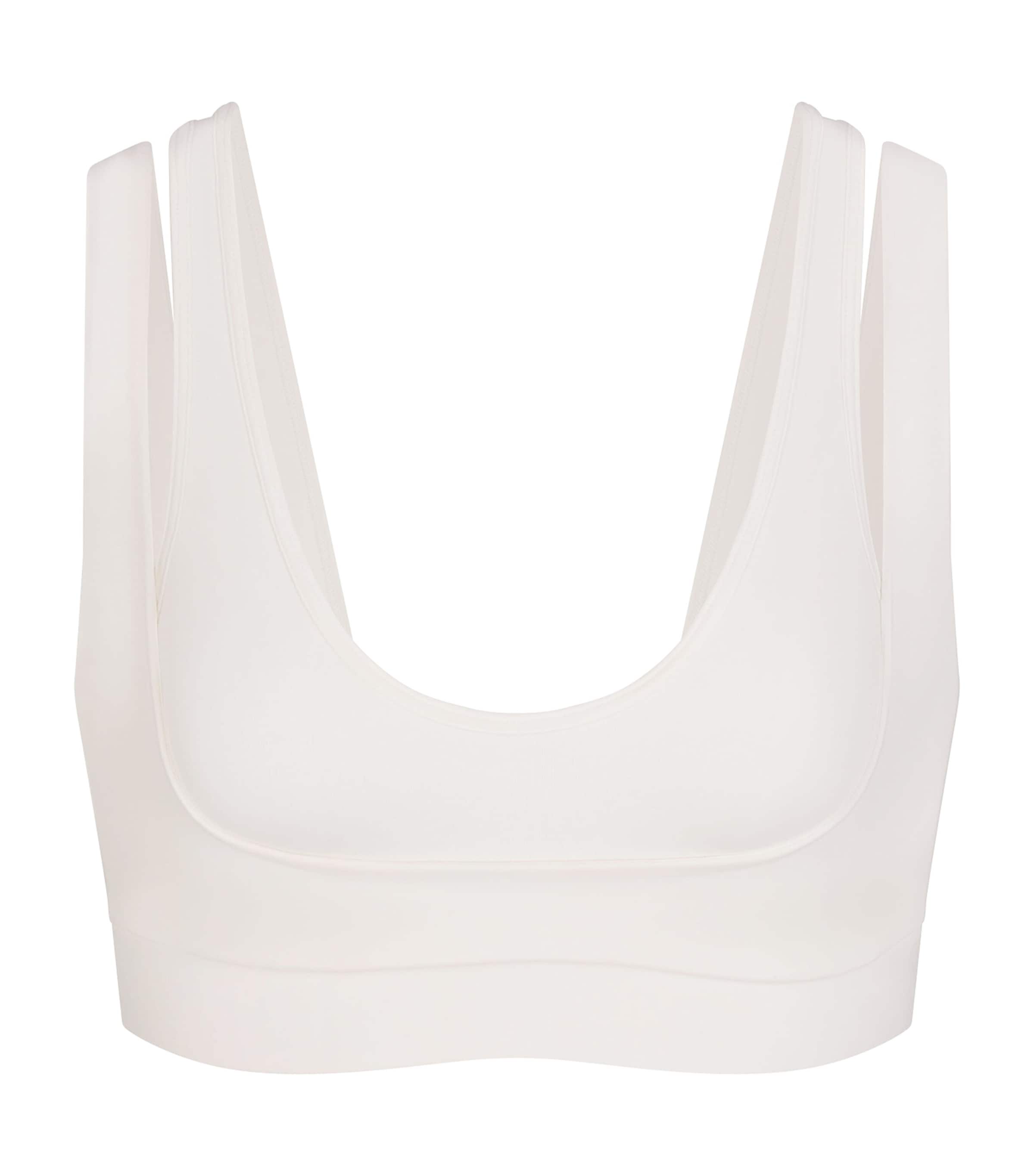 NikeSKIMS Womens NikeSKIMS Double Strap Scoop Sports Bra Ivory