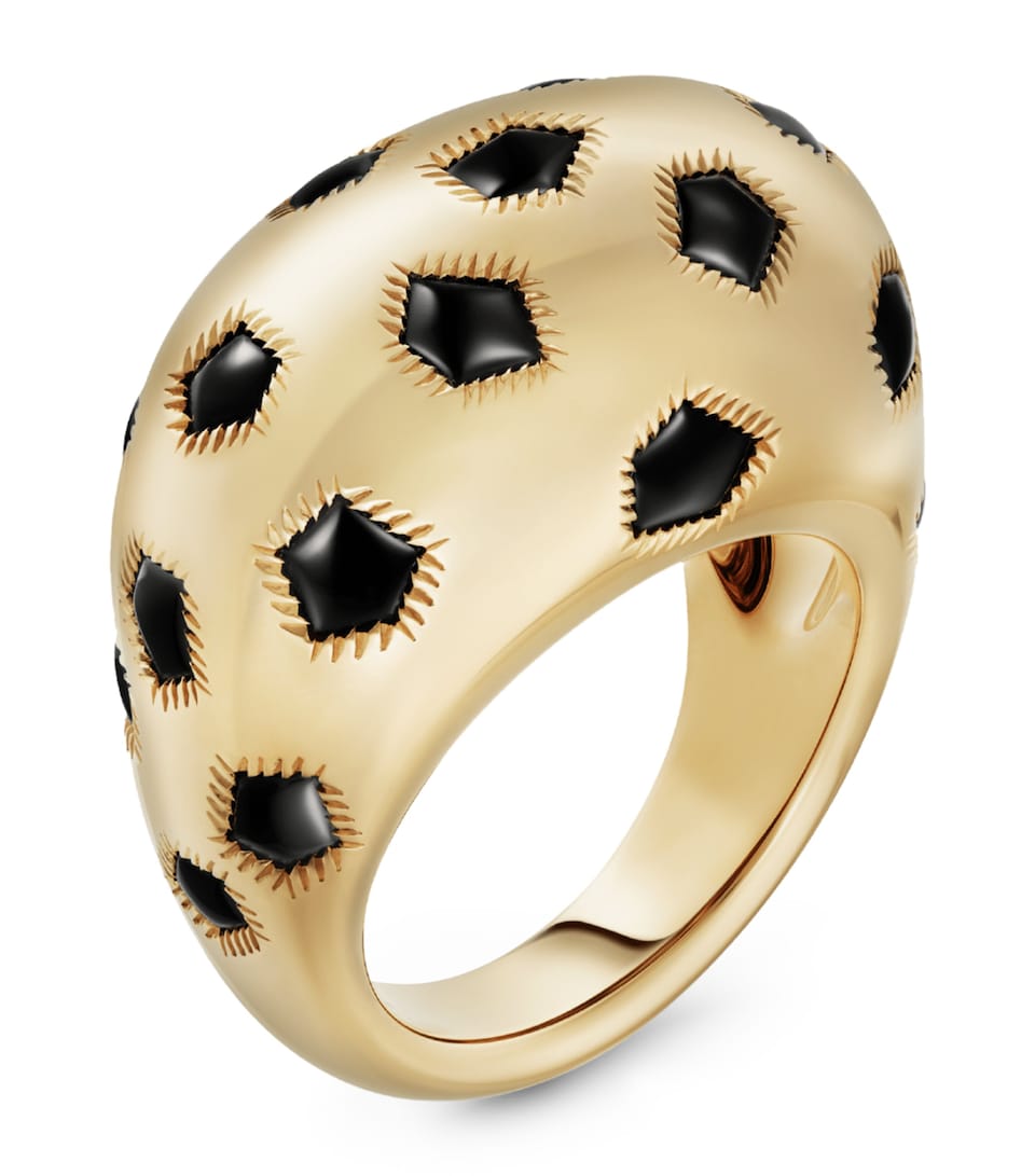 Yellow Gold and Onyx Panthère de Cartier Ring