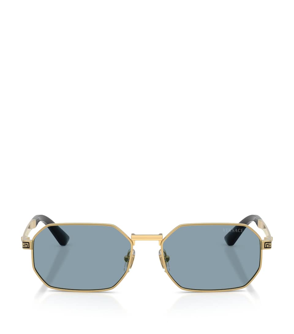 Versace Metal VE2297 Rectangle Sunglasses Gold