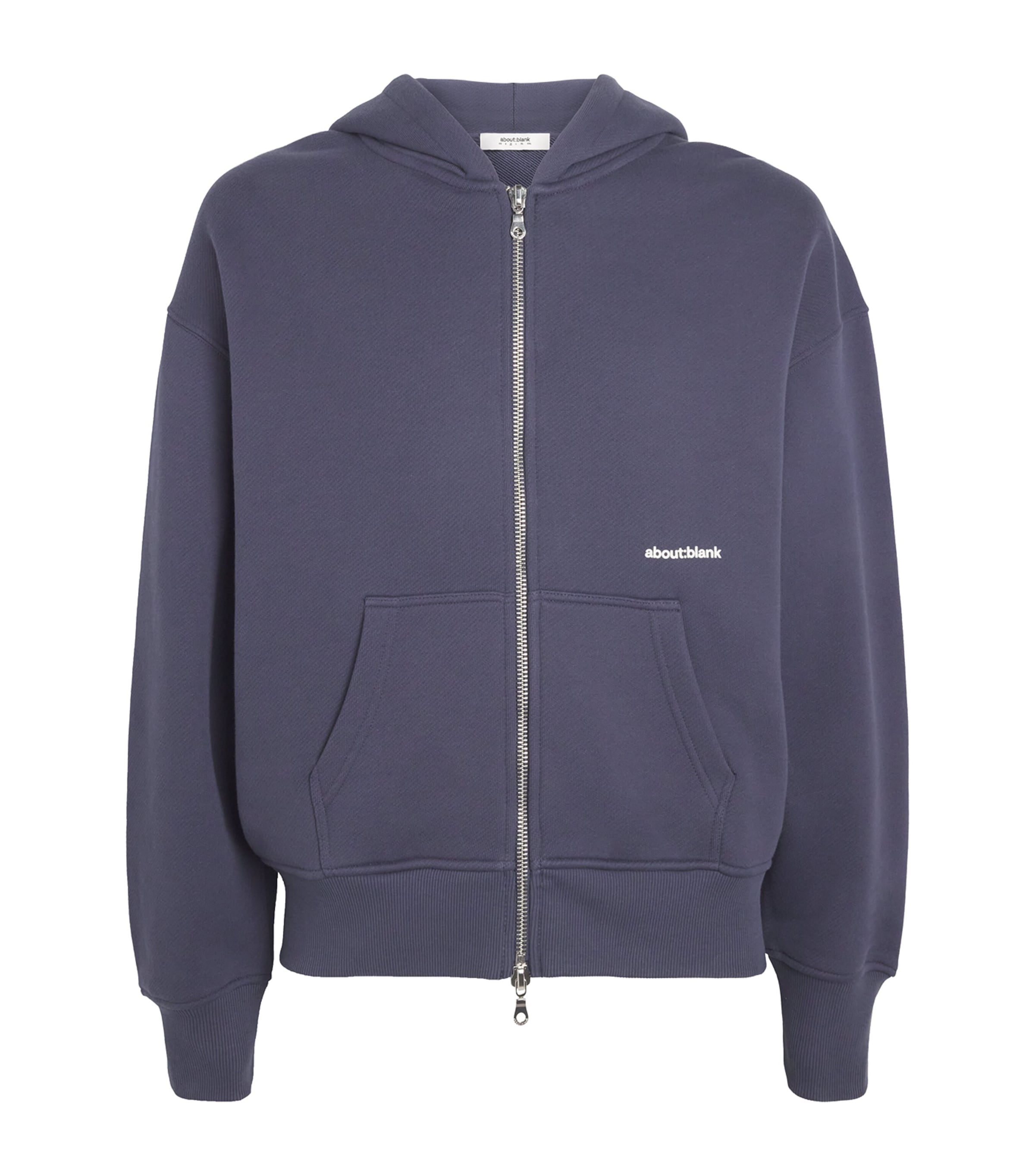 Cotton Logo Zip-Up Hoodie