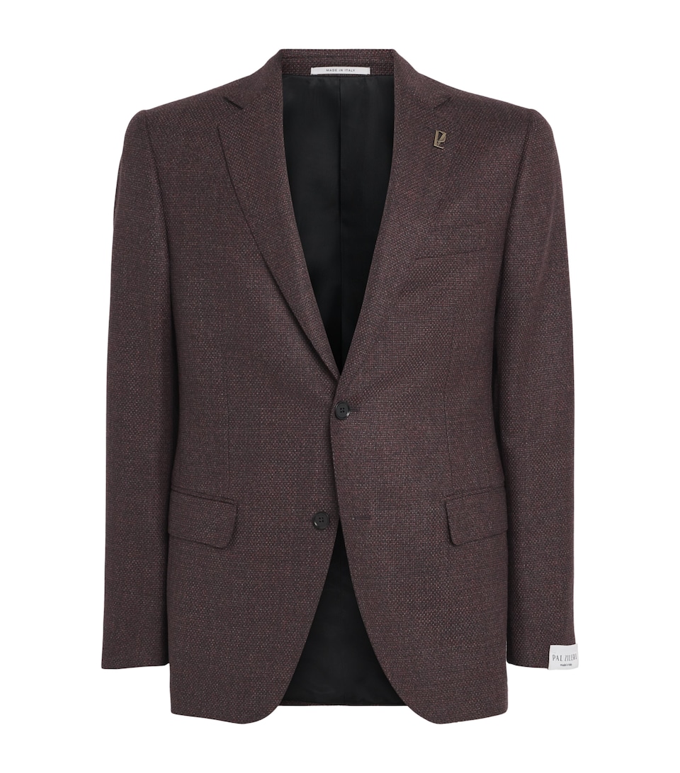 Pal Zileri Mens Wool Vicenza Blazer Bordeaux