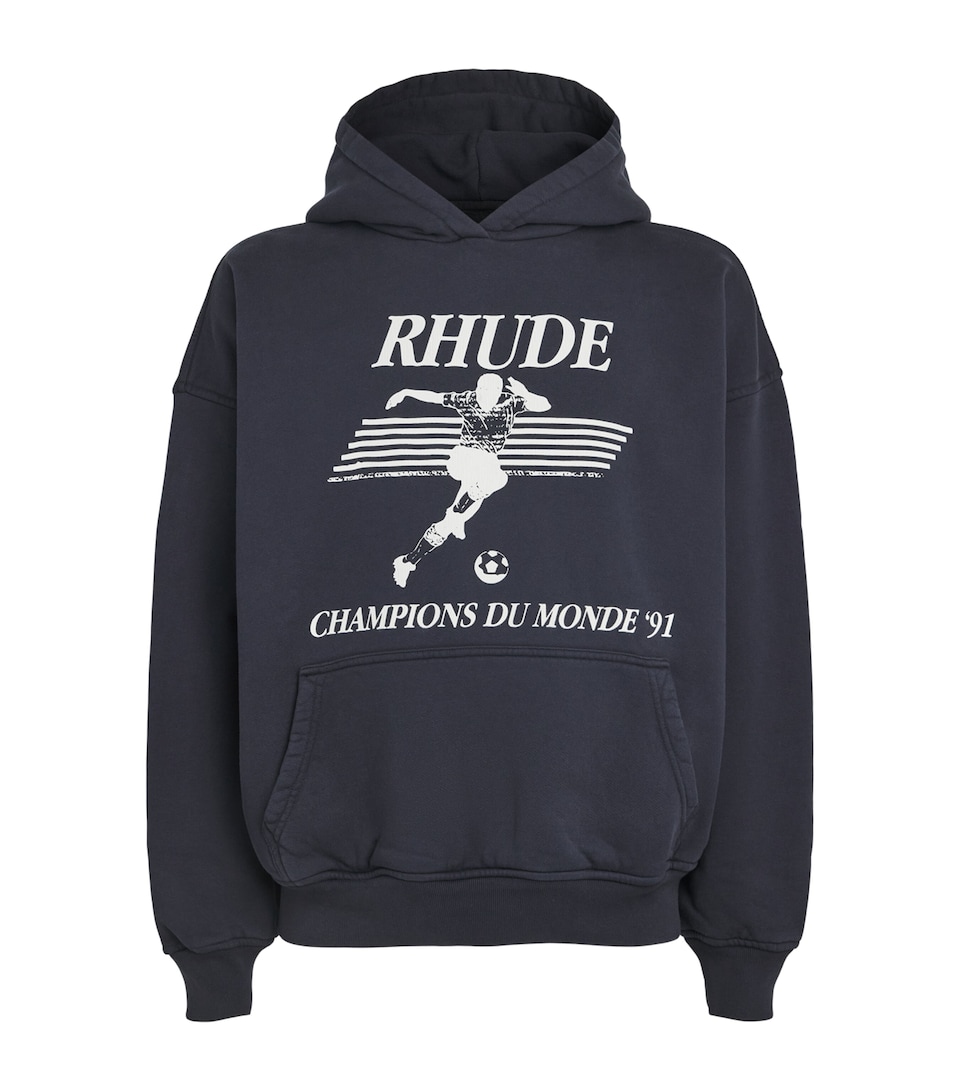 Rhude Mens Cotton Set Piece Hoodie Vntg Blk/wht