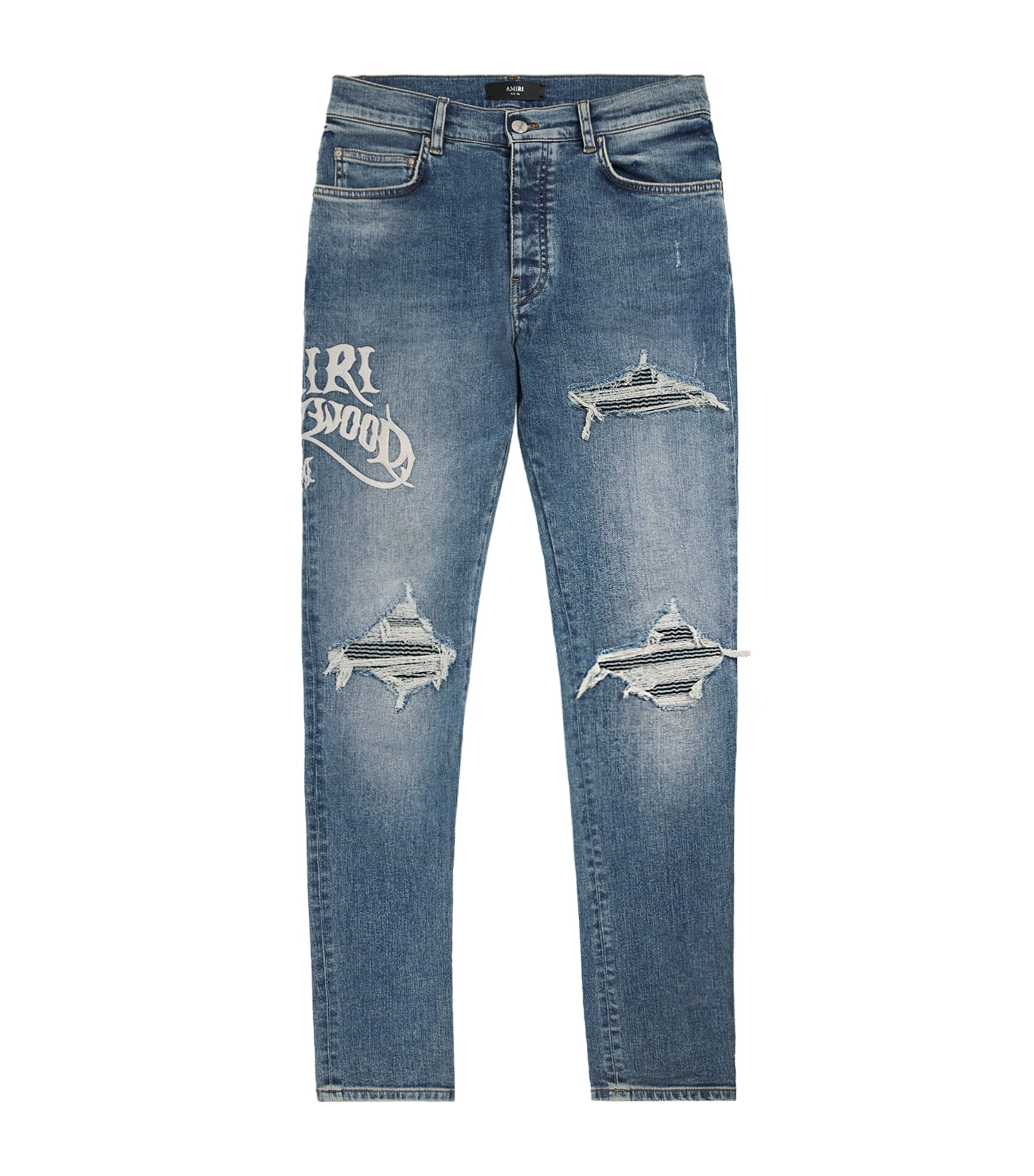 AMIRI Mens Hollywood MX1 Slim Jeans Harbor Indigo