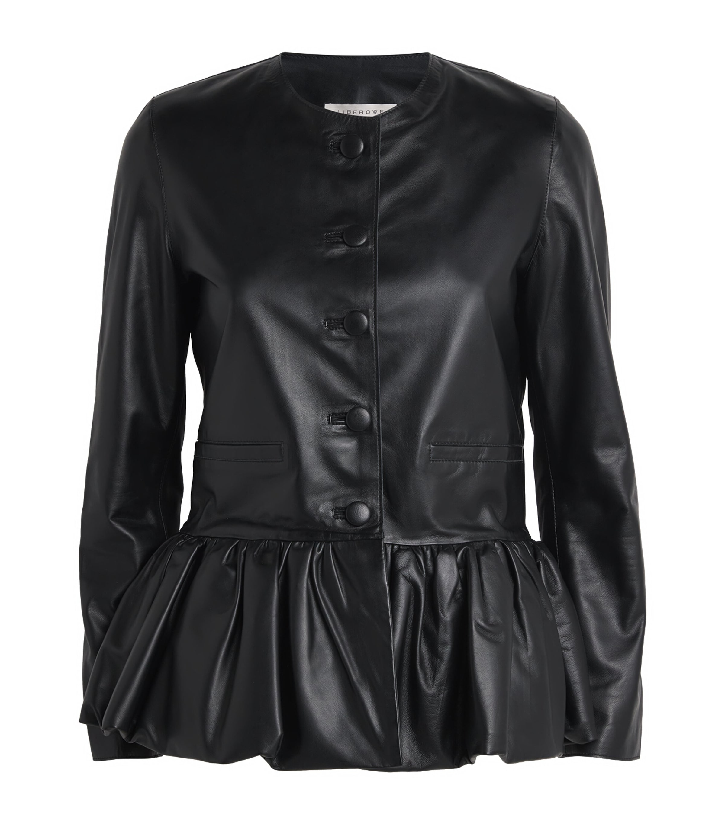 Peplum Leather Jacket