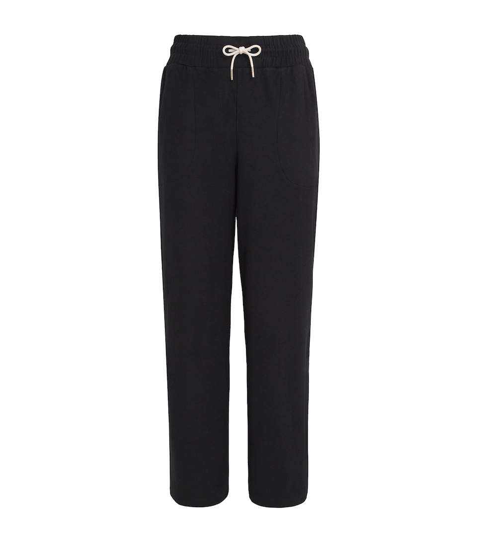Brushed Rib Wide-Leg Sweatpants