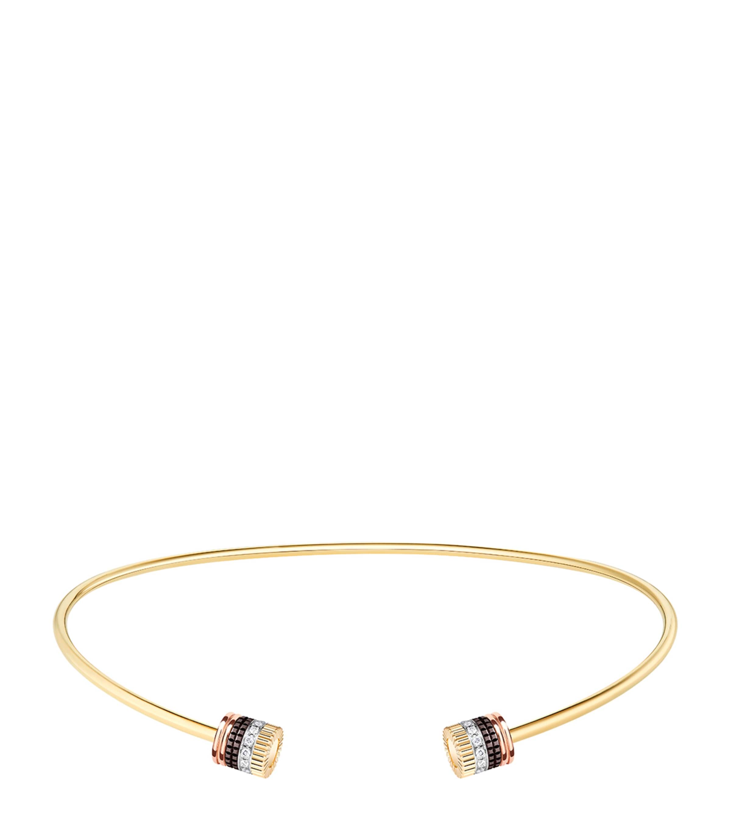 Boucheron Yellow Gold and Diamond Quatre Classique Open Necklace Yellow Gold