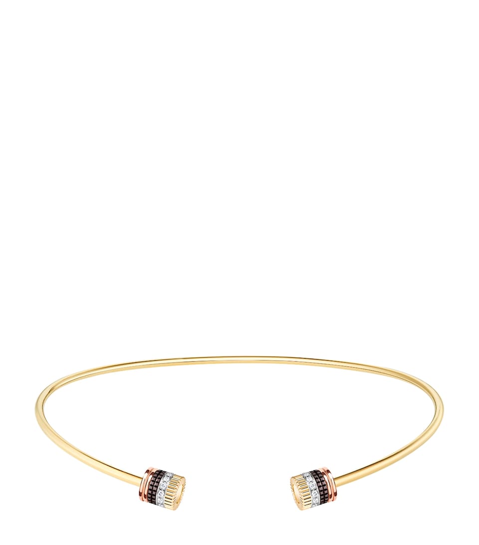 Boucheron Yellow Gold and Diamond Quatre Classique Open Necklace Yellow Gold