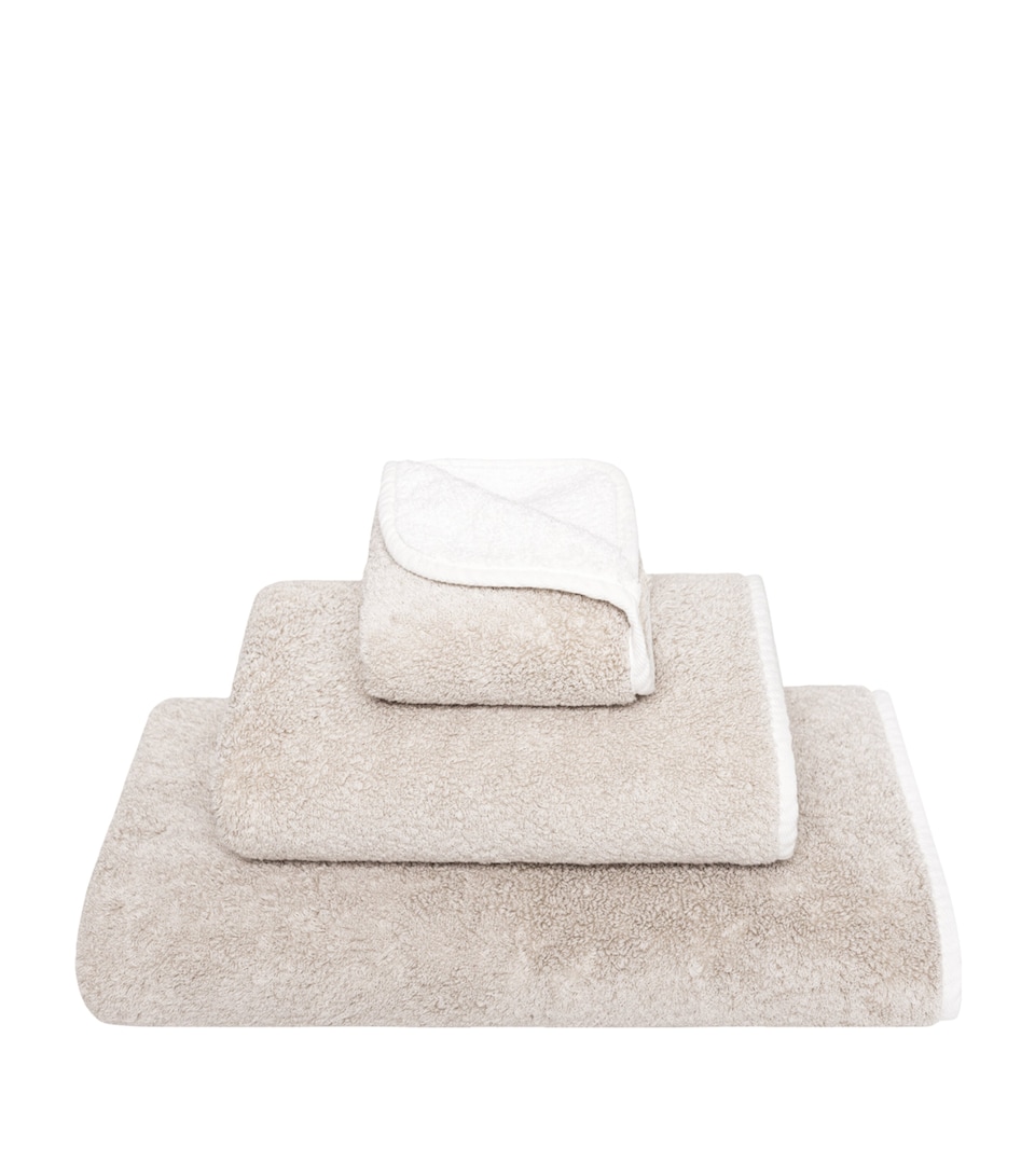 GRACCIOZA Bicolore Bath Towel (70cm x 140cm) Fog/snow
