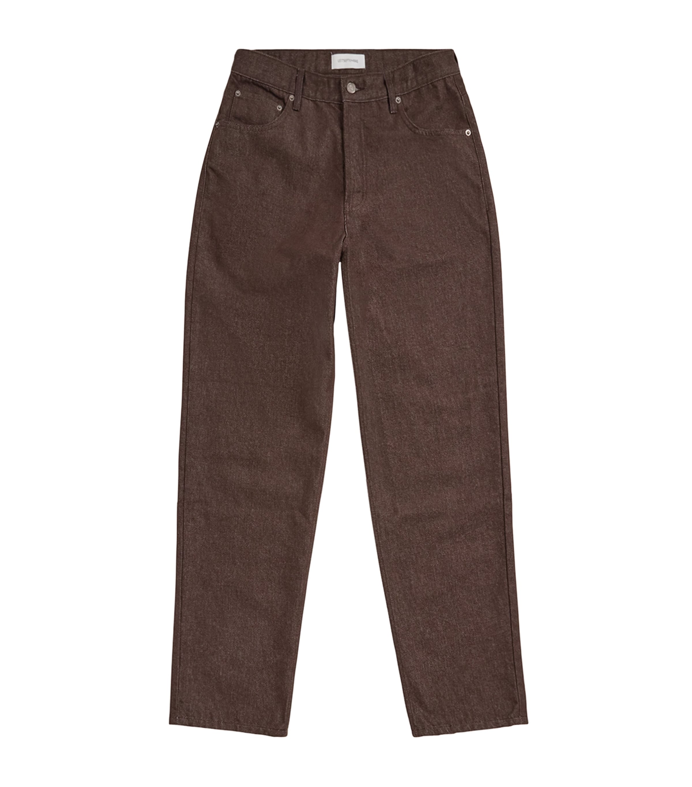 Le 17 Septembre Mens Wide-Leg Jeans Brown