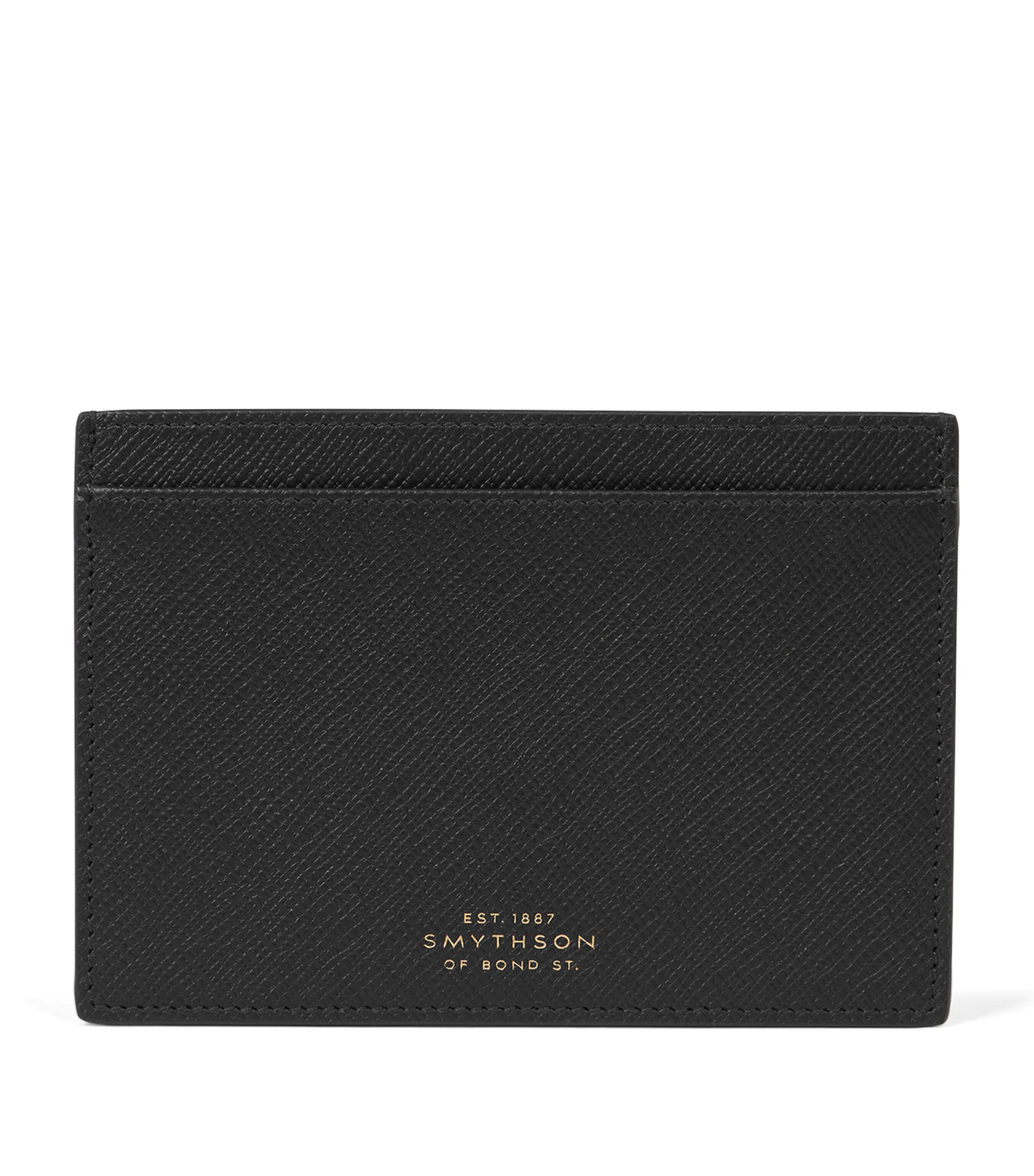 Smythson Panama Leather Passport Sleeve Black