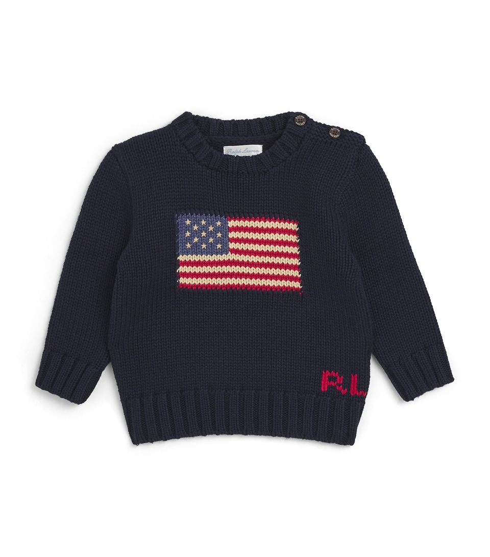 Cotton American Flag Sweater (3-24 Months)