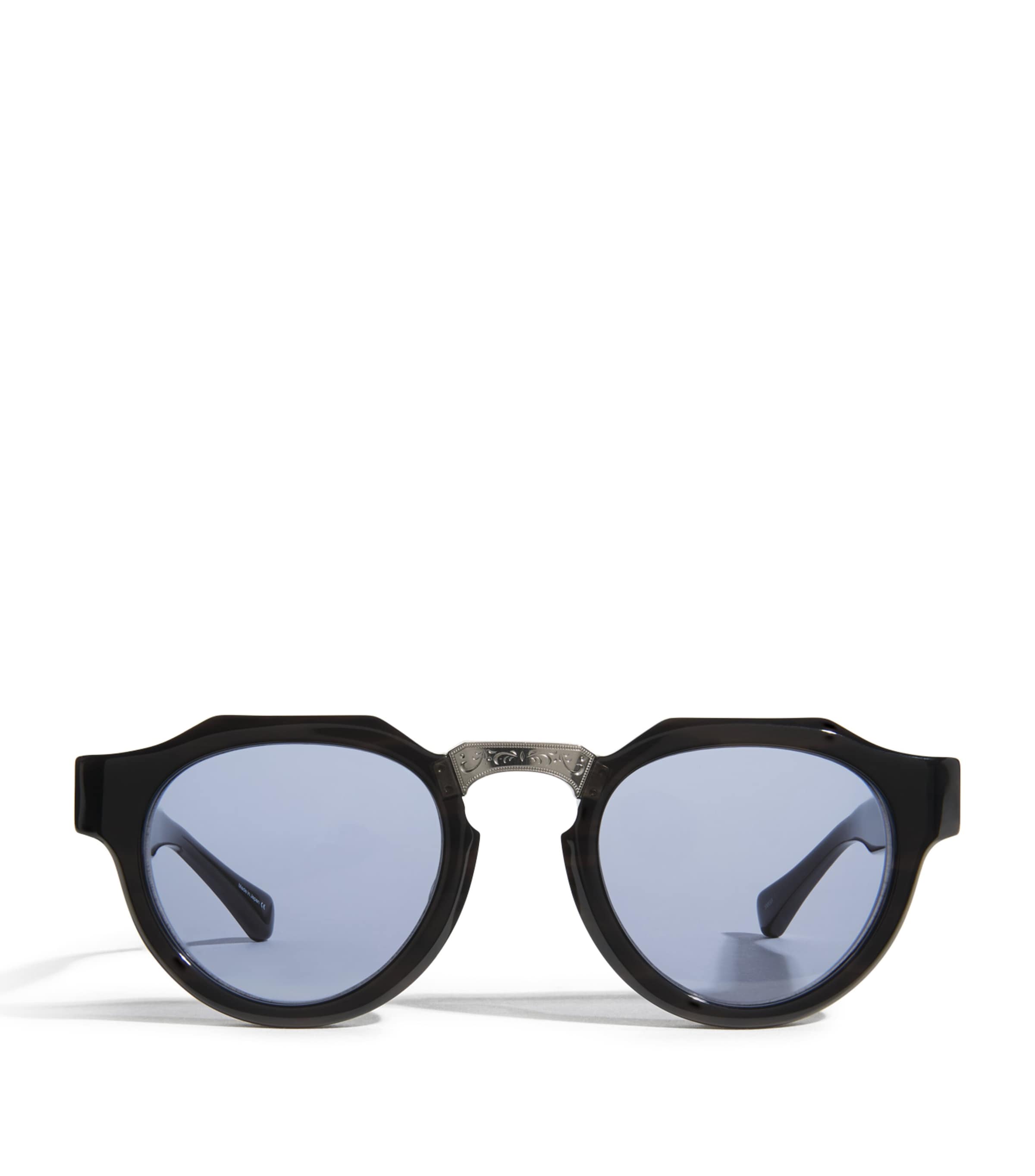 Matsuda M1037 Round Sunglasses Smoke Gry Cobalt Blu