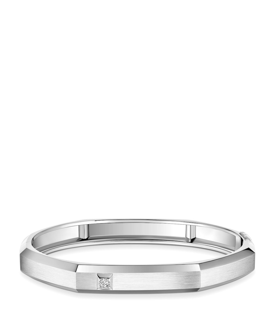 Messika Moderniste Medium White Gold and Diamond Bangle (0.05ct) White Gold