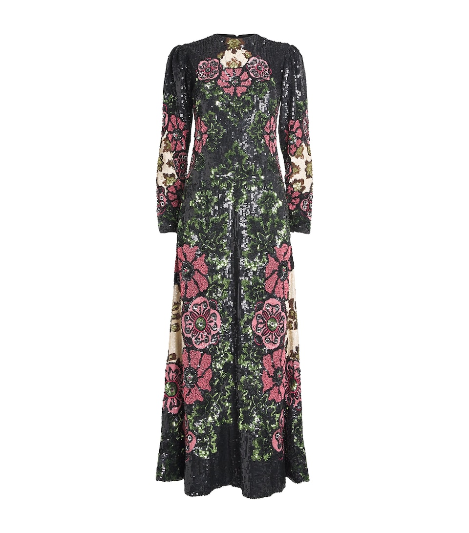 Sequinned Swing Maxi Dress