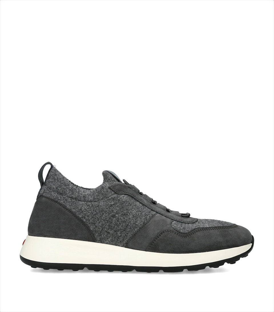 Tod's Suede-Knit Sportivo 79k Sneakers Grey/dark