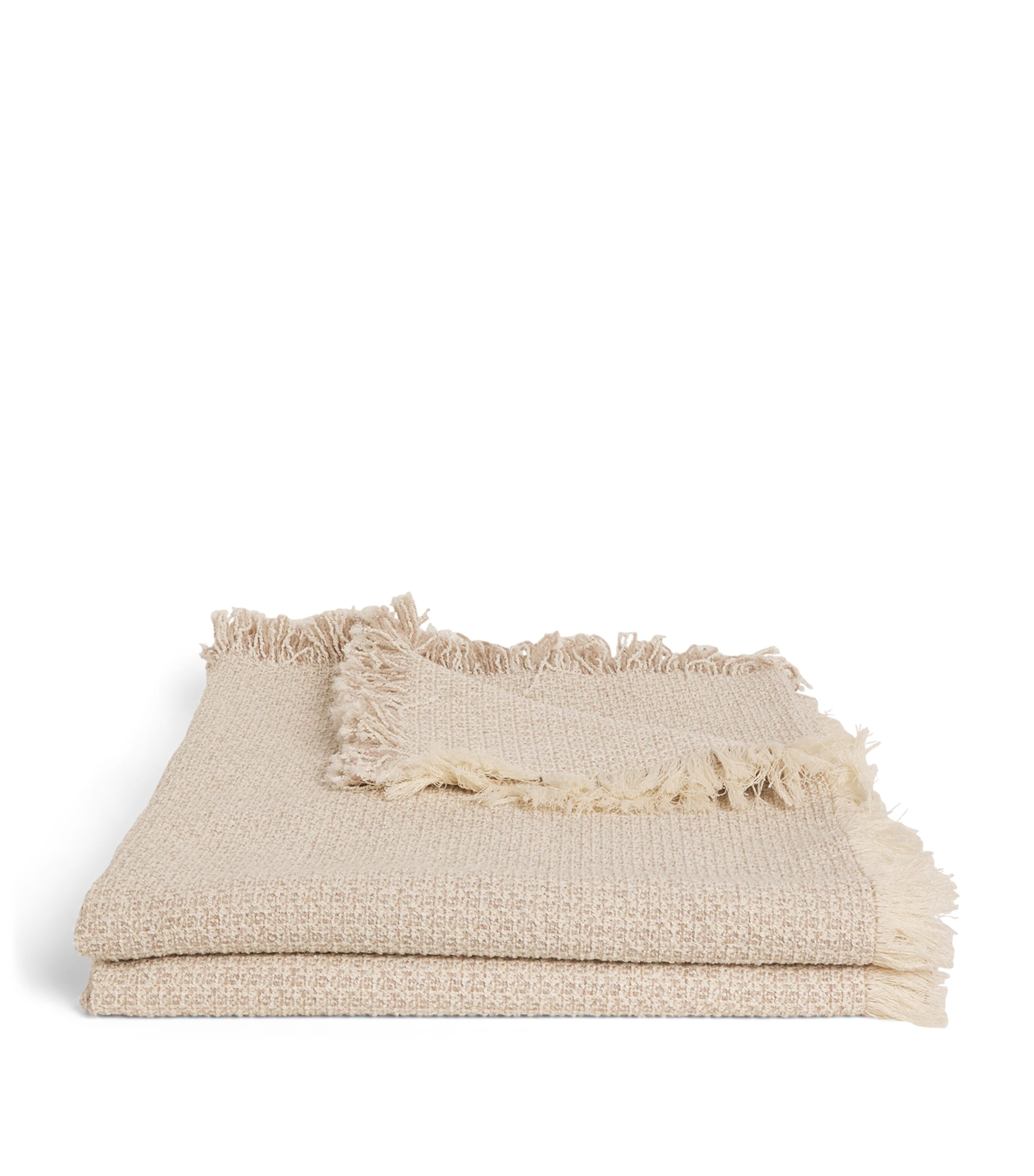 Peter Reed Textured Fringe Torcello Throw (310cm x 150cm) Neutral
