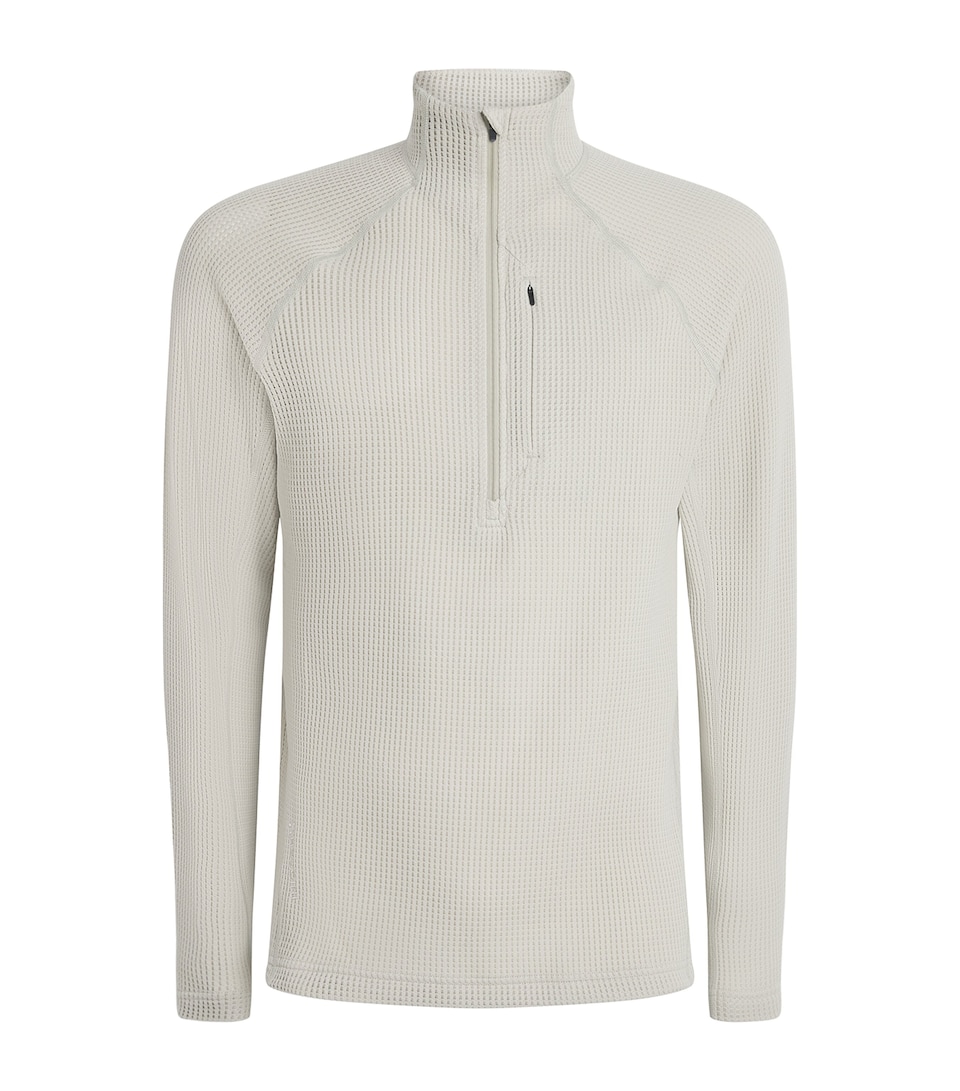 Houdini Mens Technical Mesh Half-Zip Sweatshirt Greenish Grey