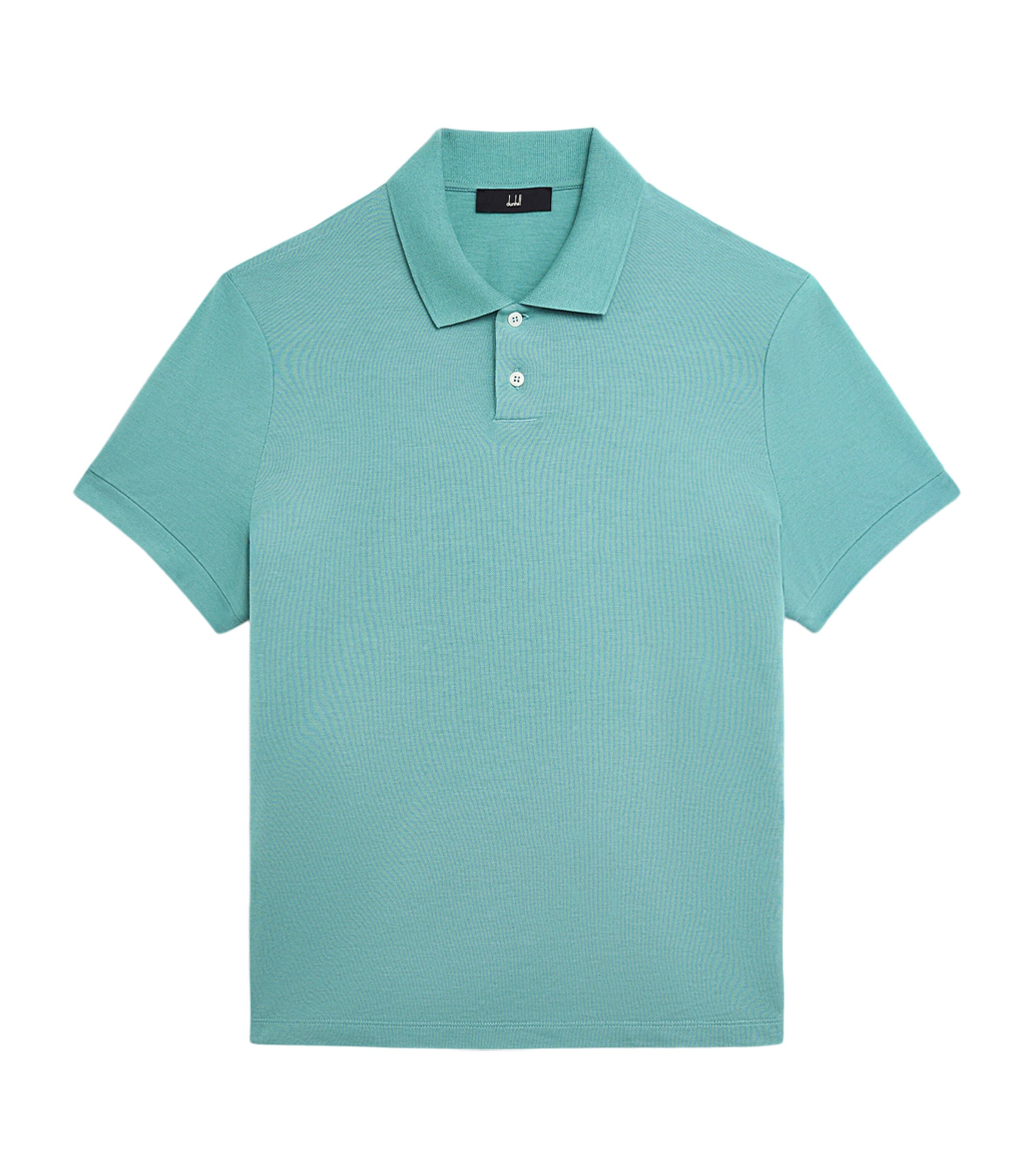 Dunhill Mens Cotton-Silk Polo Shirt Green